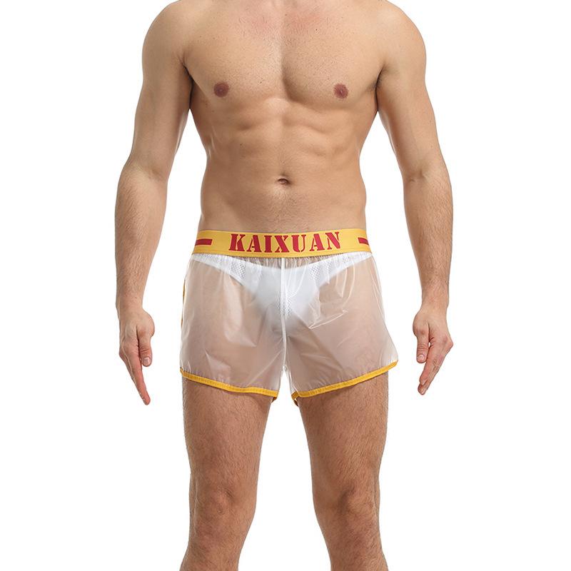 Men'S Transparent Waterproof Beach Shorts Loose Swim Trunks Sexy Swimming Swimsuit Boardshorts Bathing Suit Rain Travel Clothing