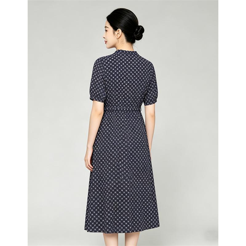 Casual Waist Cinched Long Dress