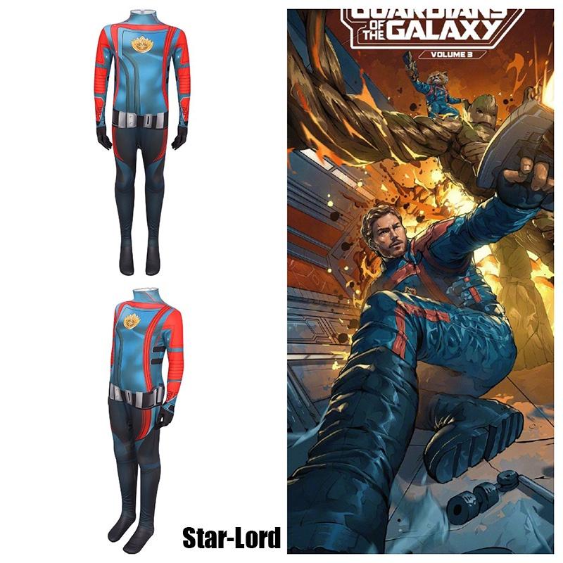 Mangguo Milky Silk Star-Lord Kostüm Jumpsuit für Cosplay und Halloween, inspiriert vom Streetstyle