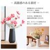 kuRo Vase Flower Base Ceramic Nordic Stylish Large Interior Container Fresh Flowers Dried Ceramics Tray Altar White Black (Black 20cm)