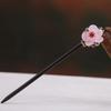 FRCOLOR Wooden Hairpin, Floral Pattern, Single Hairpin, Japanese Style Accessory, Hair Clip, Hair Ornament for Coming-of-Age Ceremony, Kimono,