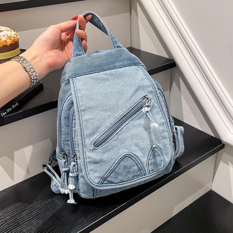 Retro Large-capacity Washed Denim single-Backpacks Women's Commuting Totes Bag 2026 Women's Bag Daily Shopper Handbags Bolsa