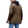 Trench da uomo casual e alla moda, tinta unita, lunghezza media, con revers e bottoni