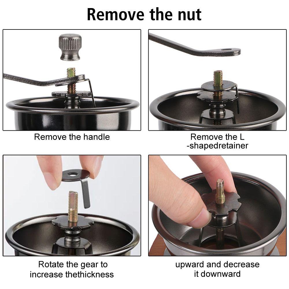 New Vintage Manual Coffee Grinder Wooden Mini Hand Crank Grinders Kitchen Decor DIY Hand Coffee Bean Grinder Classic Coffee