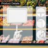 4Pcs Sign Holder Clips Merchandise Reusable Double Swivel Price Tags Clamps for Restaurants