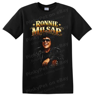 Ronnie Milsap Country Singer T Shirt Vintage Portrait Guitar Music Fan Tee Retro