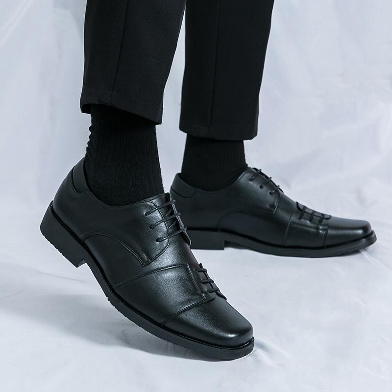 Large size 48 square head leather shoes men's business dress casual fashion trend shoes wedding party wedding shoes