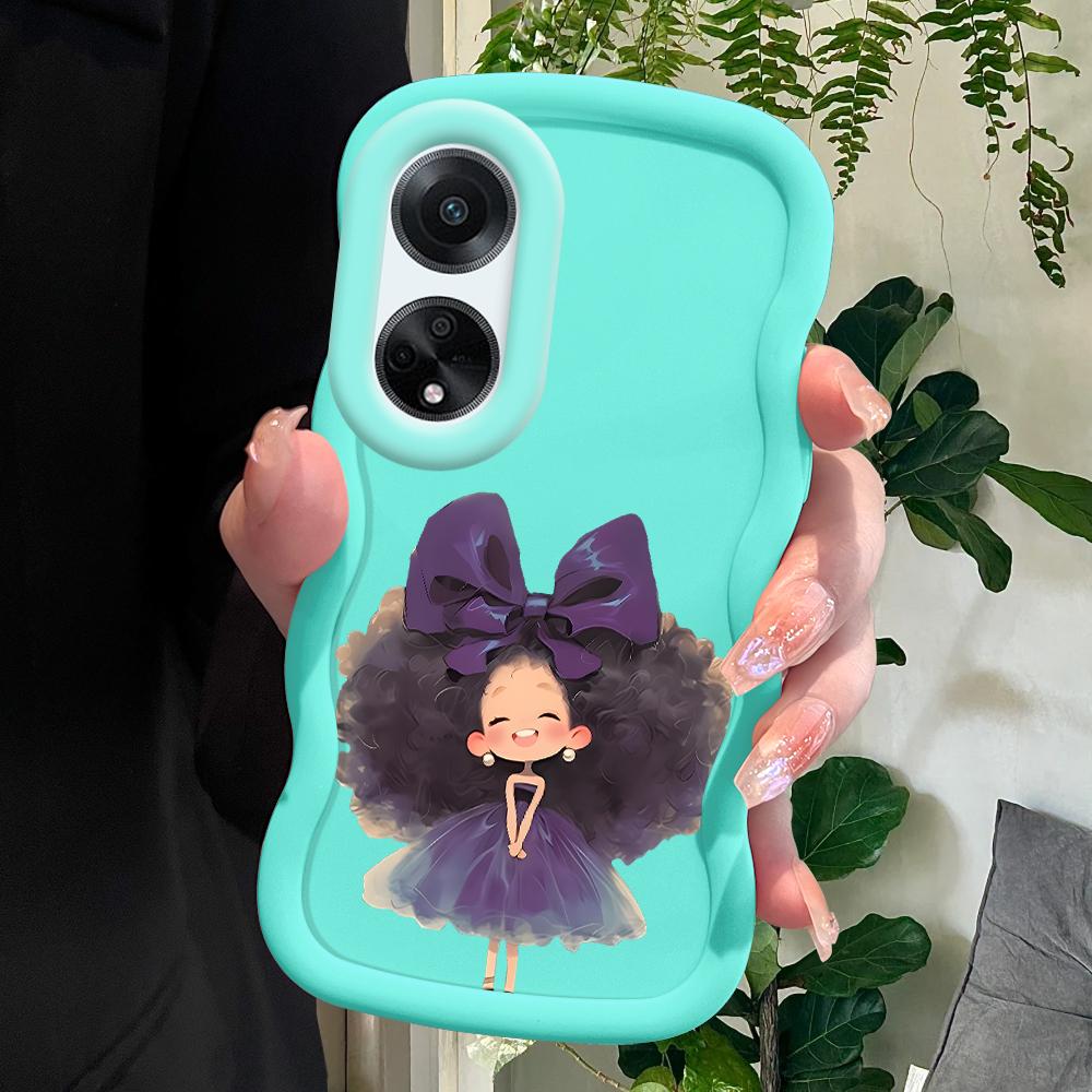 Gemaltes Muster Big Wave Edge Weiches Silikonmaterial Macaron-Telefongehäuse Stoßfestes Schutzgummigehäuse für OPPO Reno Realme