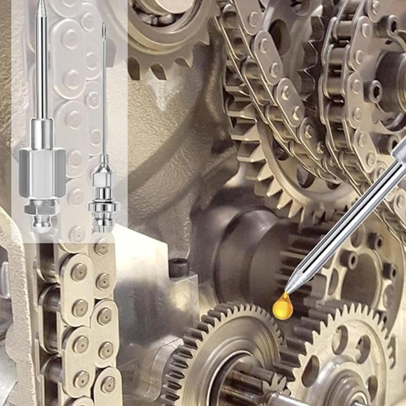 Coupler Kit with 90 Degree Fitting Piece, Flexible Hose and Clamp Body for Vehicle Service and Equipment Lubrication Daily Tasks and Care