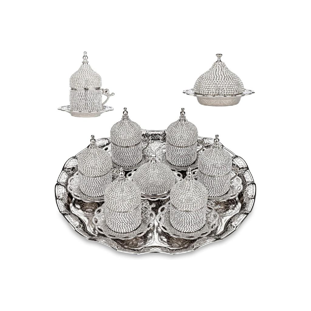 6-piece Coffee Cup Set Crystal Stone Coffee Cup Espresso Set 27 Pieces