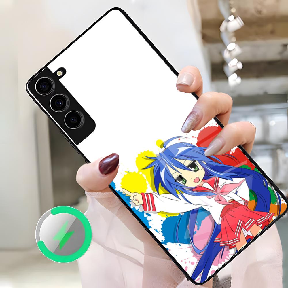 

Anime Lucky Star Phone Case For Samsung S26 Ultra S25 Edge S23 S22 S21 S20 Ultra Plus S24 Fe A25 Magnetic Glass Cover Samsung A25