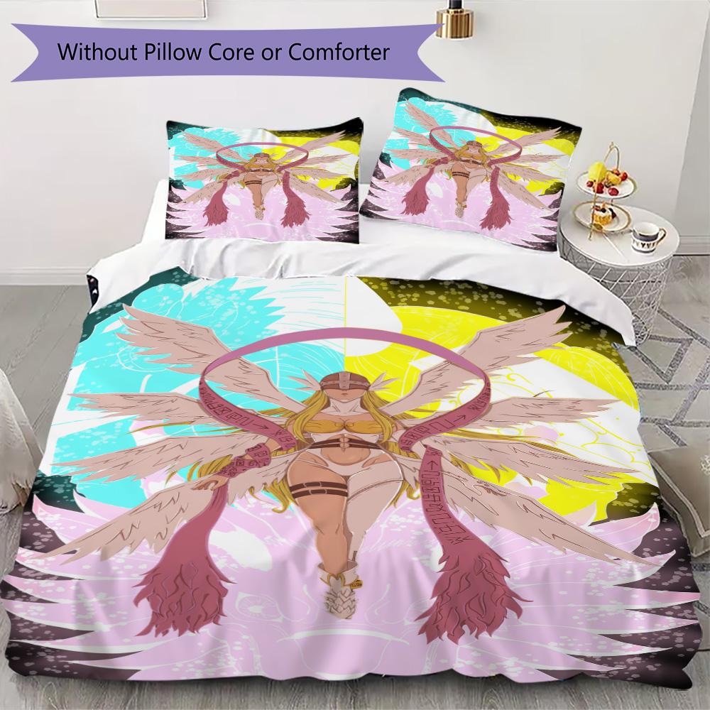 Ophanimon Pattern Bedding,Quilt Set Quilt Cover Pillowcase Home Birthday Gift (1*duvet cover+2*pillowcase,without core)XSJT0917468