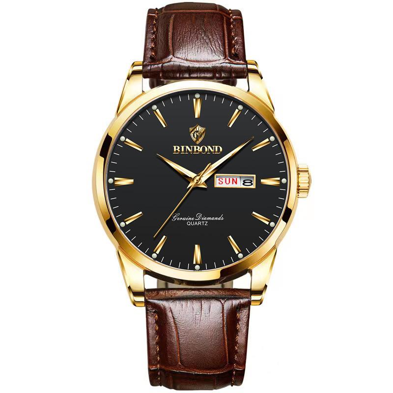 

UTHAI Men s Watch Authentic Business Non Mechanical Watch Dual Calendar Waterproof Men s Quartz Watch Reloj Gift V0024