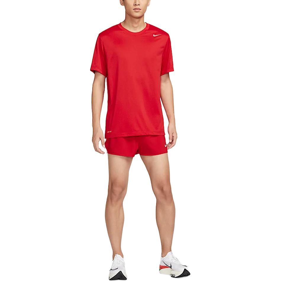 Nike Dri-Fit Team Legend Logo Crew Neck Quick-Dry Short Sleeve T-Shirt Men Tops University-Red IB8898-657