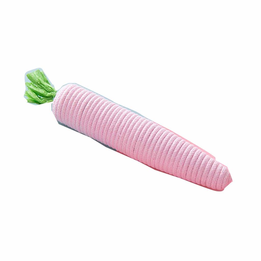 Süßes Karotten-Spielzeug, Geräusche machender Zerrer, Selbstunterhaltendes und Stressabbau-Gadget für Kätzchen, Zahnschleif- und Kratzspielzeug