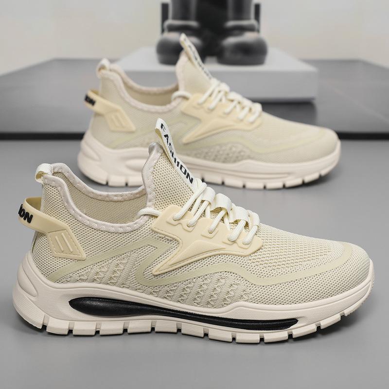 Men's Shoes Popular 2025 Summer Breathable Fly-woven Thin Men's Versatile Mesh Trendy Shoes Sports and Leisure Shoes Foreign Trade Shoes