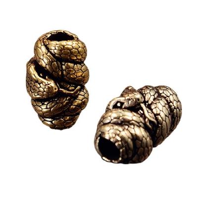 Schlangen Schlangen Metallperlen für Kreative Paracord-Projekte und Modischen Schmuck Großes Loch Anhänger Künstlerische Sammlerstücke