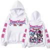 Demon-Slayer Upper Ranks Akaza Anime Hoodie Harajuku Hip Hop Pullover Tops Sweatshirt Gift