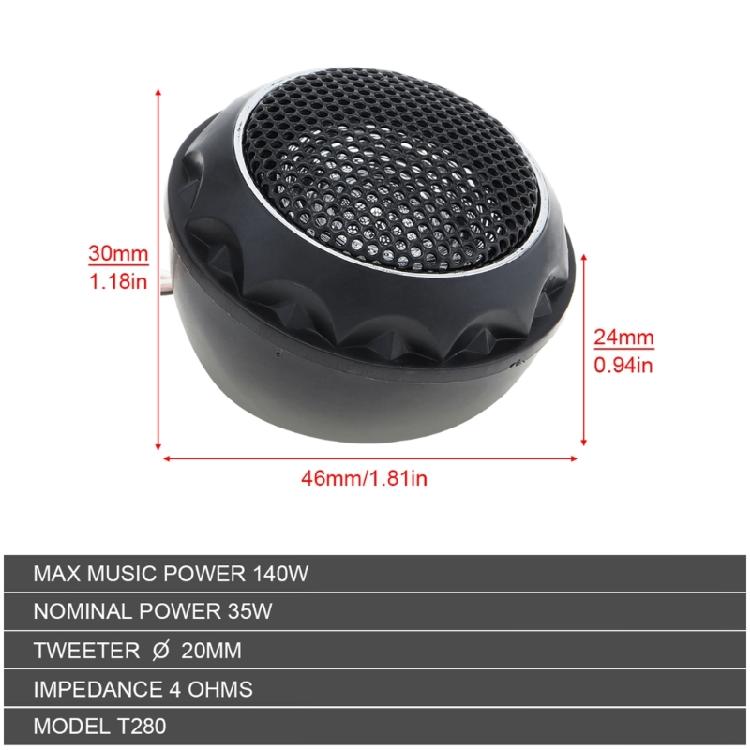 Car Audios Power Loud Dome Stereos Tweeter Speakers High Frequency HifiSpeaker