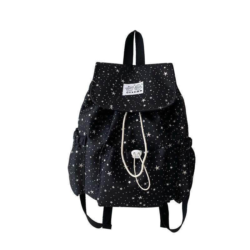 Schoolbag1011 New Women's Backpack Trendy Versatile Commuter Backpack Lightweight Large Capacity Star Student School Bag