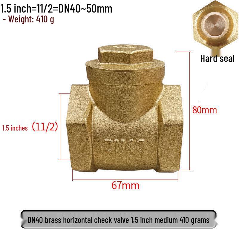 All-Copper Horizontal Check Valve for Water Pumps: 1/2", 3/4", 1" Sizes (DN15, 20, 25)