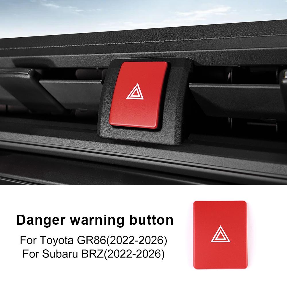 

For Subaru BRZ ZD8 2025-2026 Toyota GR86 ZN8 2025-2026 LHD RHD Car Manual Gear Shift Button & Warning Button ABS Decor Sticker For GR86 21-26