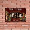Letrero Metálico Personalizado para Bar de Vinos Nombre Personalizado Decoración Rústica para Bodega Bodega