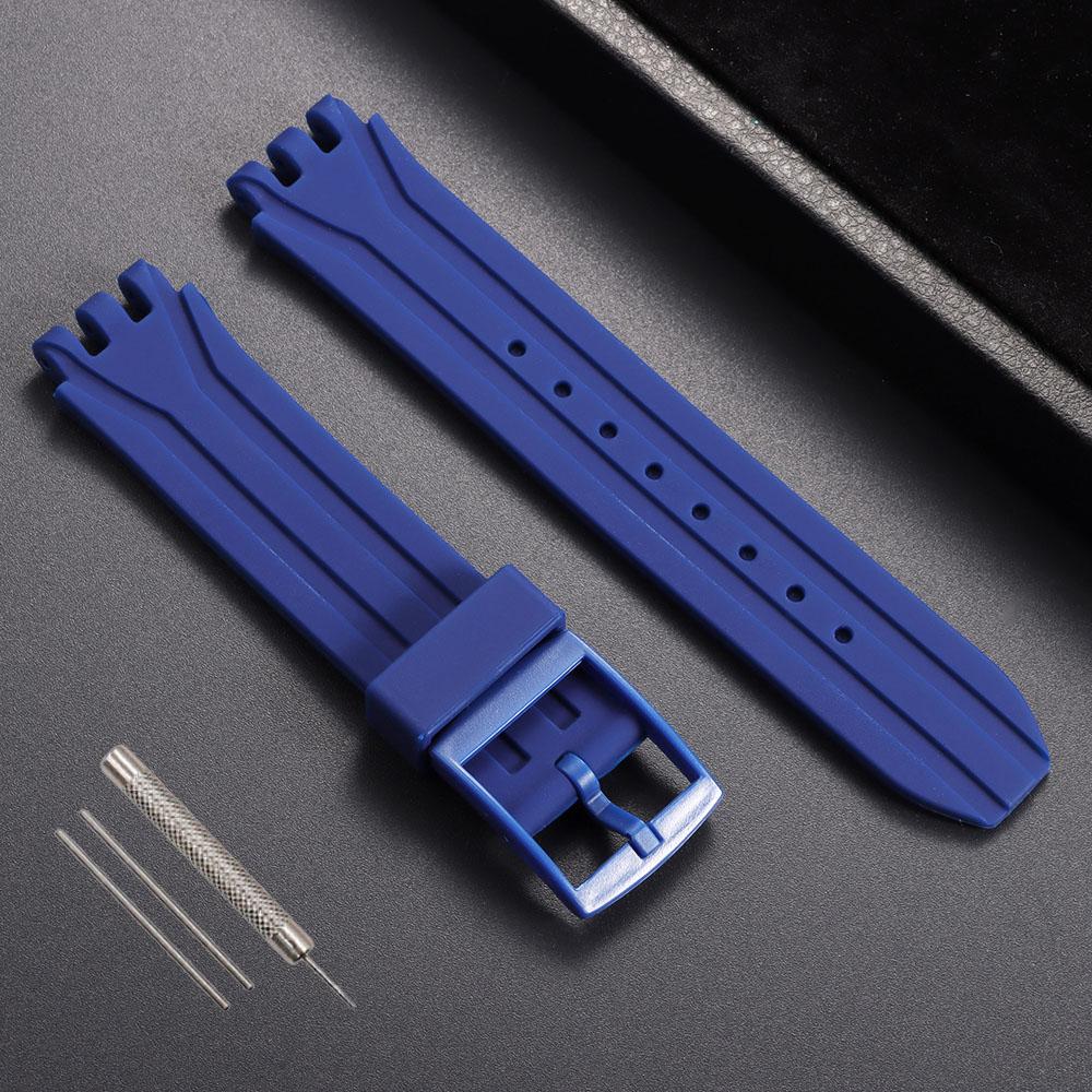 Für Swatch SUIB400 SUIK400 Silikon-Uhrenarmband 18mm Ersatz-Gummiarmband Herren Damen Wasserdichtes Sport-Armband Armband Gürtel