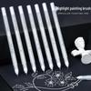 Waterproof White & Metallic Highlight Pen for Art, Painting, Sketching, Journaling, and Black Cardstock