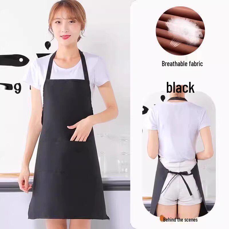 Custom Logo Waterproof Waist Apron for Milk Tea, Hot Pot, and Coffee Shop Staff