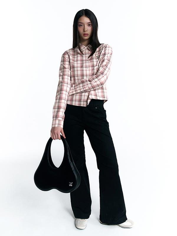 Kirsh Cheek Check Signature Handbag [Black]