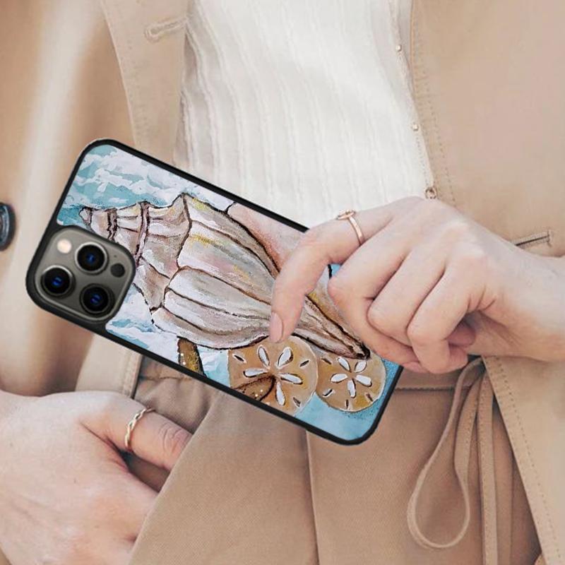 Seashell Shell Sea Art Magnetic Phone Case For APPLE iPhone 17 Air 16 14 13 12 Pro Max 15 Plus Wireless Charge MagSafe Cover