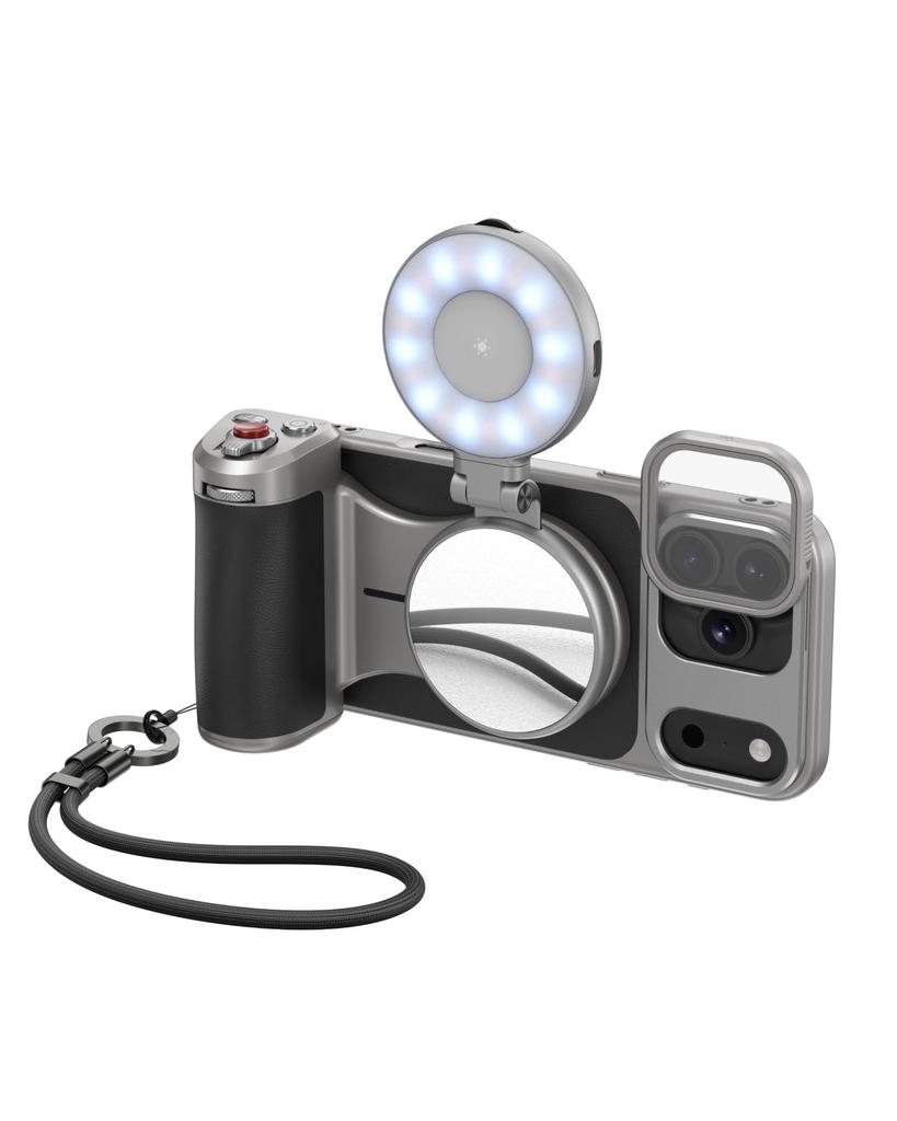TELESIN Magnetic Camera Grip Cooling Case C03 Smartphone Light UV Filter Set for iPhone 17 Selfie iPhone Camera App Bluetooth Zoom Focus Artificial