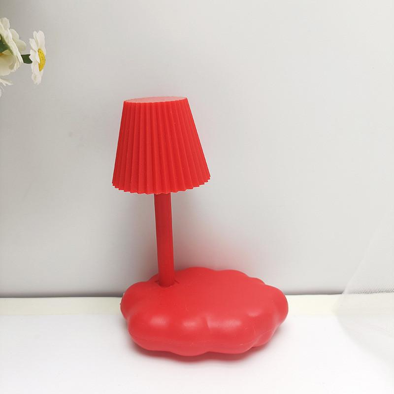 

Макарон Облако Милый Механизм Ночник Грибовидная Кнопка Питание от Батарейки-таблетки красный