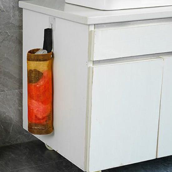1/3Pcs Kitchen Garbage Bag Holder Large Capacity Easy to Install Wall Mount Trash Bag Dispenser Hanging Storage Bag Organizer