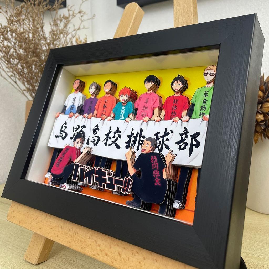 Anime Haikyuu!! 3D Art Painting Shoyo Hinata Kei Tsukishima Cartoon Figure Collect Picture Desktop Bedroom Decora Halloween Gift