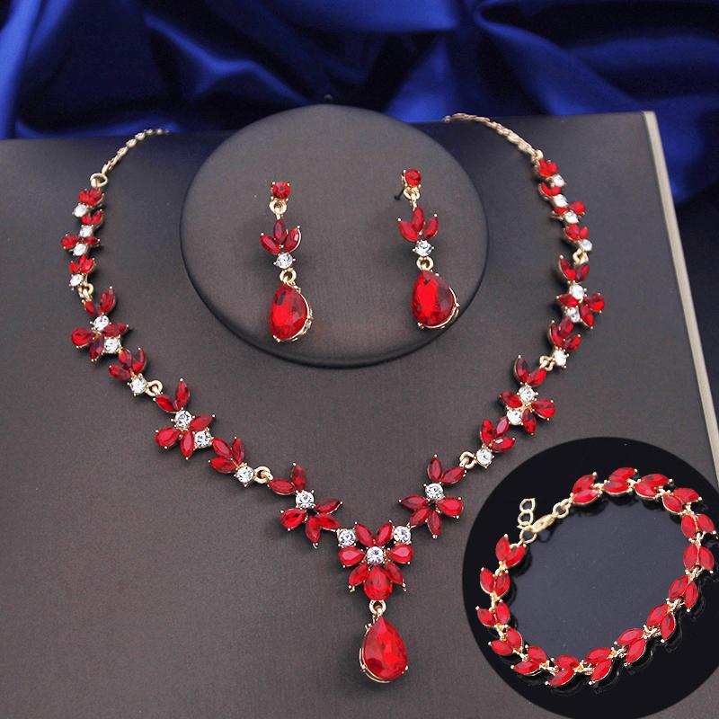 3 ks limetkově zelených sad šperků pro ženy Módní náušnice Náramky Choker Náhrdelník Set Ples Svatba Svatba Šperky Doplňky