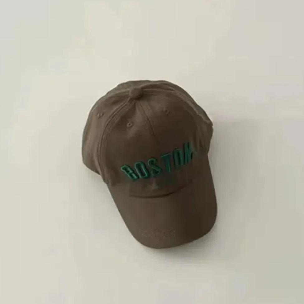 Korean Style Letter Embroidery Baseball Cap Cotton Children's Sunhat Boys Girls Baseball Hat  Kids