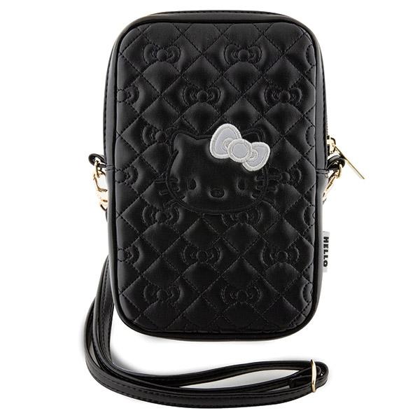 Hello Kitty Handtasche HKPBPEKHBPKschwarz/schwarz Gesteppte Schleifen Riemen