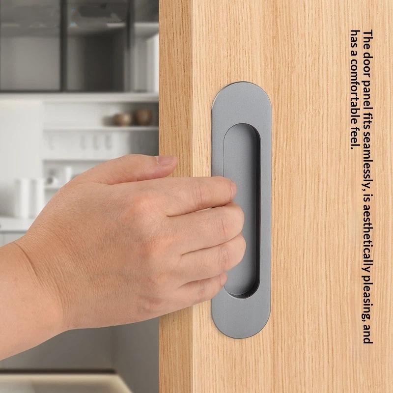Sliding Door Hidden Pull Handle Cabinet Door Invisible Embedded Handle Kitchen Door Recessed Slot Handle For Sliding Doors