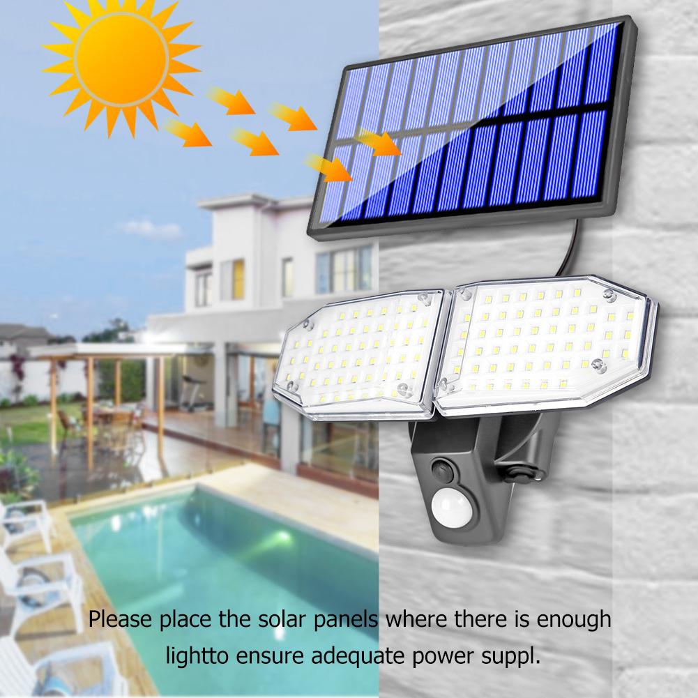 Double-head Solar Light 100led Outdoor Waterproof Wall-mounted Sensor  Floodlight