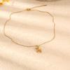 Korean Style Titanium Steel Puppy Pendant Necklace for Women