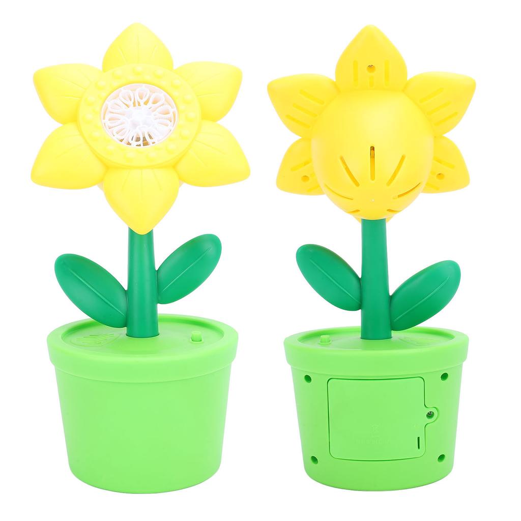 Seifenblasenmaschine mit LED-Licht und Musik Sonnenblume Elektrischer Seifenblasenmacher Batteriebetrieben Seifenblasen