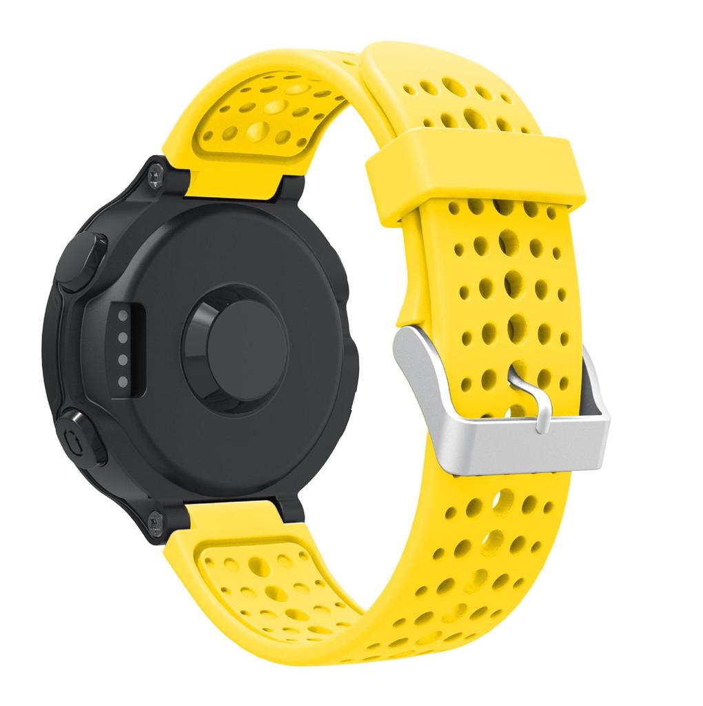 Monochrome Silicone Watch Band for Garmin Forerunner 235/620/735XT - Round Hole, Replacement Wristband S5/S6.