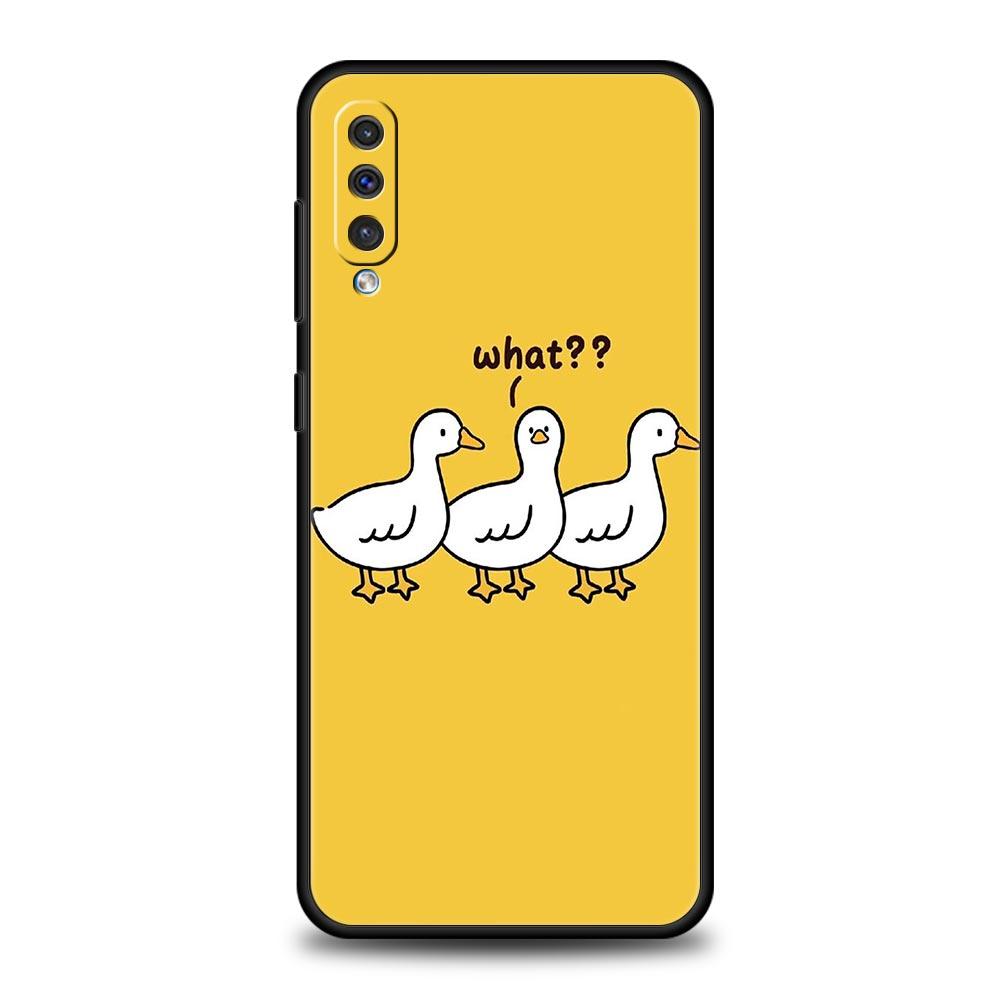 Süße Cartoon-Ente Handyhülle Für Samsung A54 A52 A24 A14 A50 A70 A10 A30 A40 A20S A20E A06 A12 A22 A34 A42 A32 5G A04s A16 Abdeckung