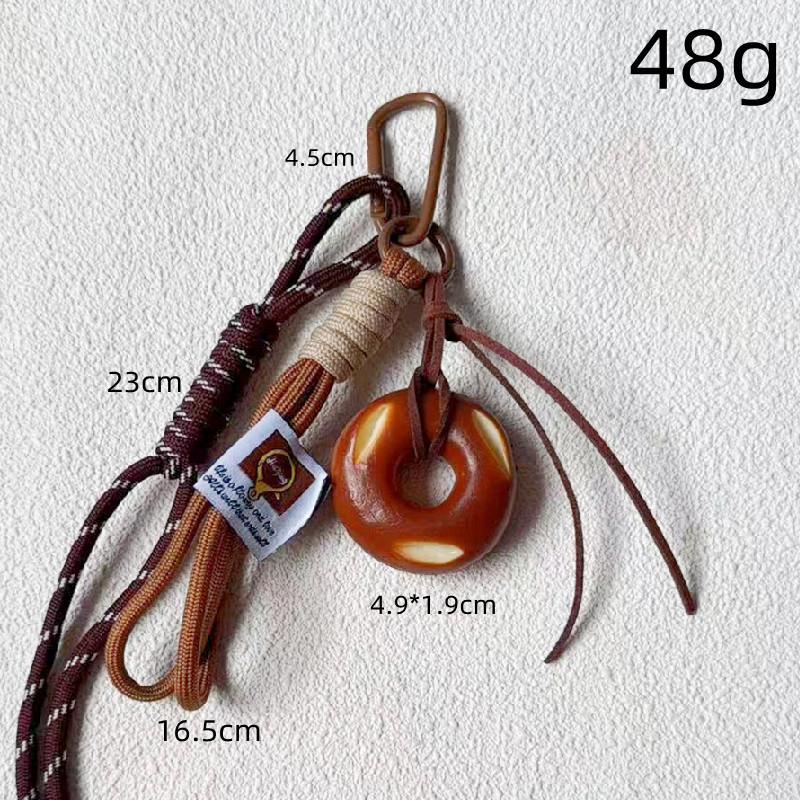 INS-Style Miu Series Alkaline Water Bread Bag - Cute Chocolate Pendant Jewelry Keychain