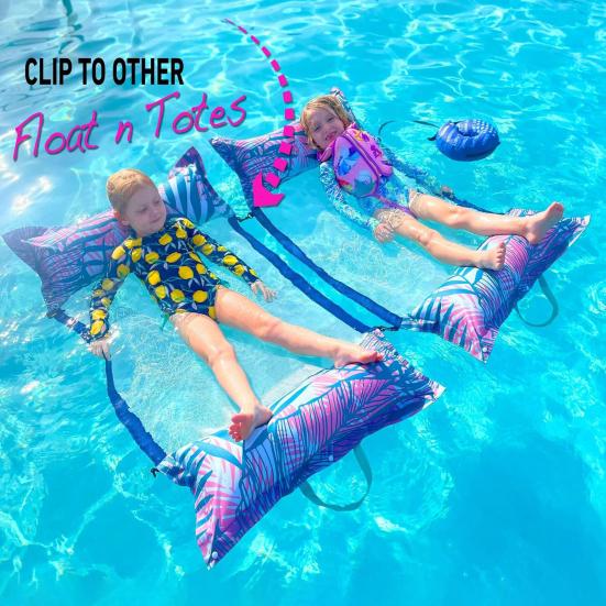 2-in-1 Floating Hammock Beach Tote Reusable Easy To Carry Inflatable Water Hammock Pool Floats Swimming Lounger