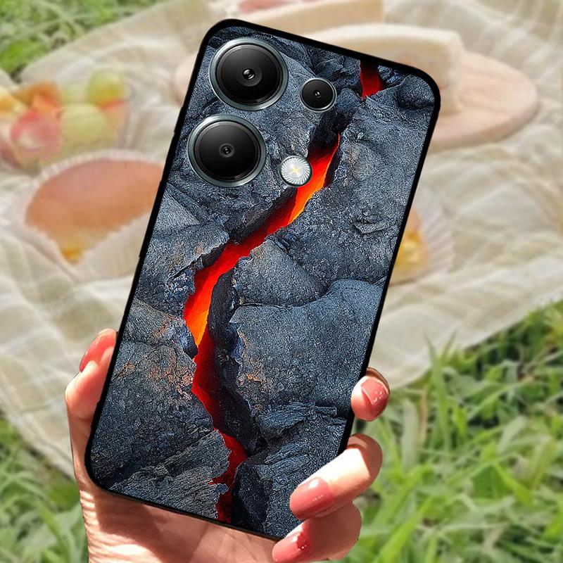 For Poco M6 Pro 4G Case Poco M6 4G Cover Silicone Soft Marble Bumper Coque for Xiaomi Poco F6 Redmi Turbo 3 5G Protective Fundas
