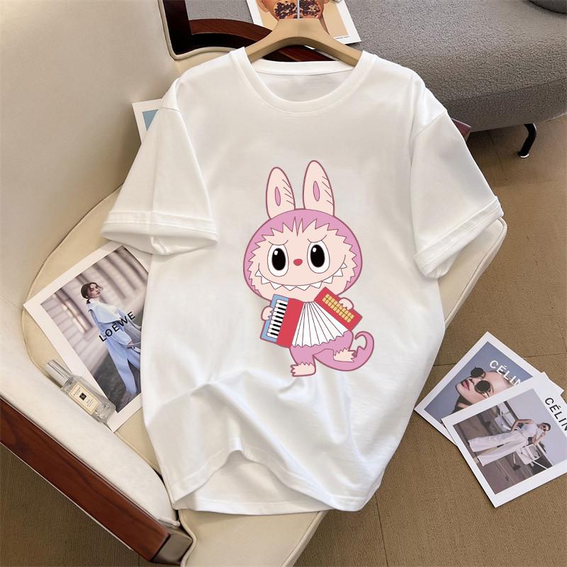 Cartoon Rab cloth short-sleeved T-shirt cute popular rab cloth loose top