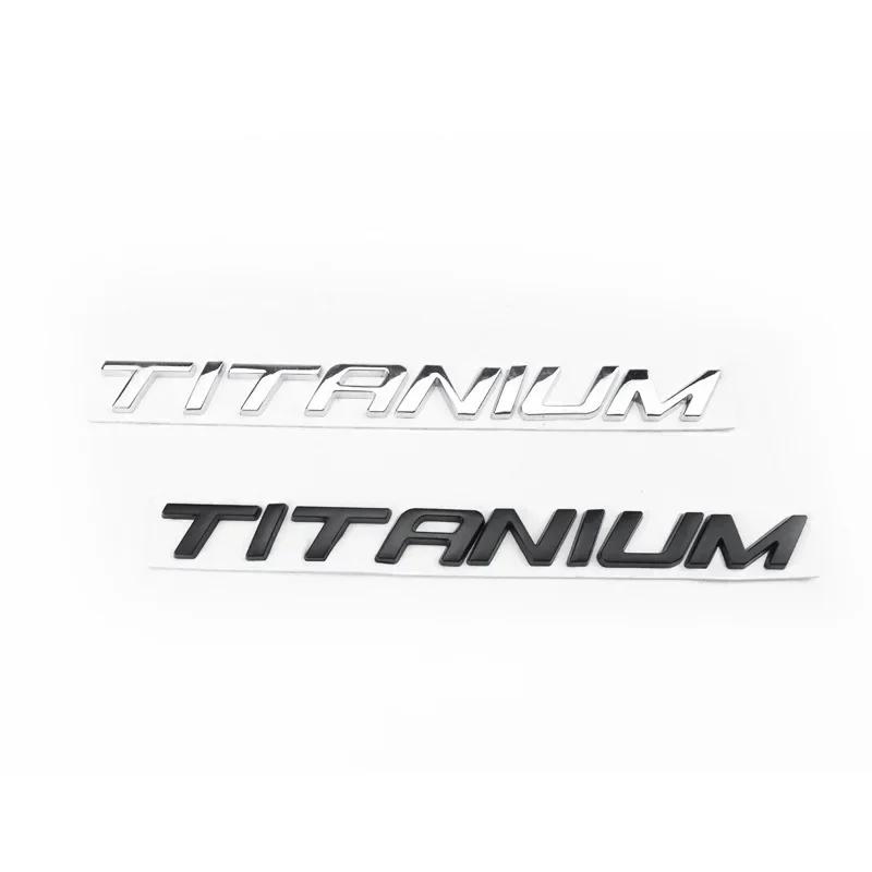 1 ud. x Insignia Emblema Cromado Negro TITANIO para Maletero Trasero Para Ecosport Fiesta Focus Mondeo Edge Escape Kuga Galaxy 2014+